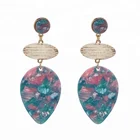 Dangle Natural Er12670 Dangle Acrylic Natural Pot Leaf Earrings