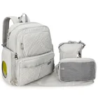 Fashion Adult Baby Diaper Bag with Insulated Bottle Pockets