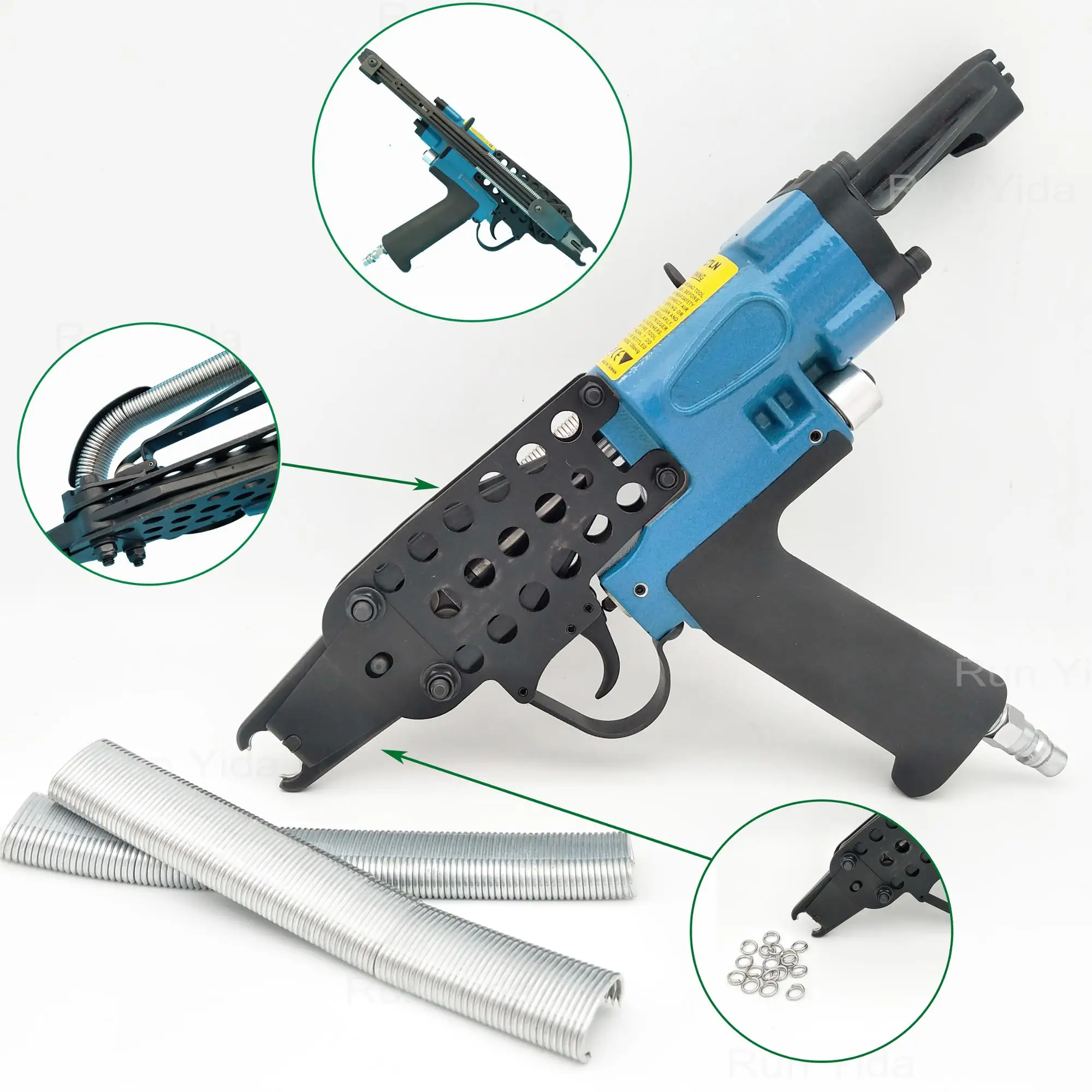 Details about   Hog Ring Pliers Stapler Gun C Type Clip Nail Nailer Hand Tool for Cage Fence USA 