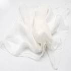Long Scarf Long Scarf Wholesalers High Quality Wholesale Custom Thin Long 8mm Pure Chiffon Hand Rolled Bulk White Silk Scarf For Painting
