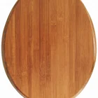 Replacement Toilet Seats Hinge Environmental Round Bamboo Wood Stainless Steel Hinge Toilet Seat