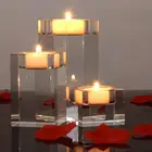 Glass Glass Candle Holder K9 Wedding Table Decorations Crystal Candle Holder Tea Light Glass Holder