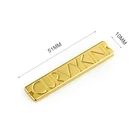 With Metal Custom Engraved Logo With 2 Holes Gold Metal Clothing Logo Label Rectangle Metal Name Plate Tag For Garment