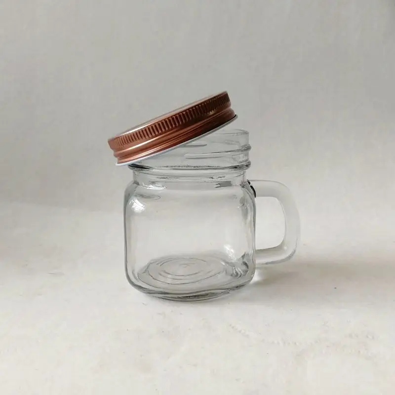 glass spice jars with copper lids