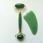 Jade Jade Roller Facial Massager Integrative Metal Frame Reinforced Handle Premium Level Jade Stone