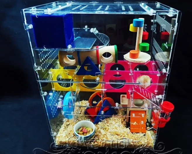 transparent hamster cage