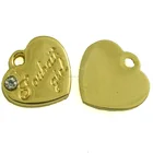 Heart Metal Tags Metal Engraved Metal Tags Custom Engraved Heart Logo Brand Metal Hang Label Tags For Jewelry