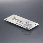 Plated Plate Metal Plate Small Custom Rectangle Gold Plated Metal Logo Plate With 3M Adhesive