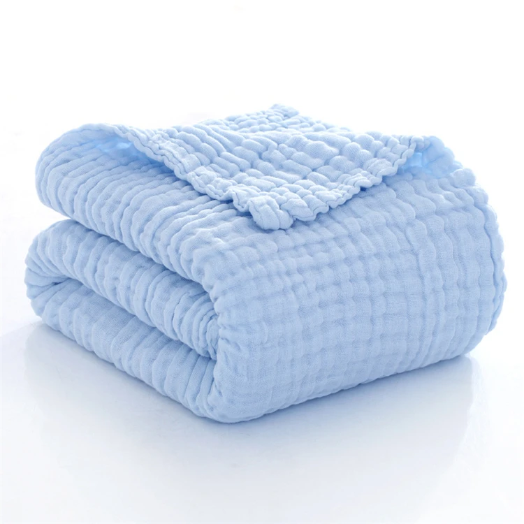 Six Layer Bath Towel Pure Cotton Gauze Infant Towel Newborn Bath Towel White 