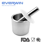 Mortar Wholesale Cylinder Mortar And Pestle Set With Silicone Lid Garlic Pugging Pot