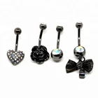 Ring Navel Navel Ring Stainless Steel Women Belly Ring Navel Body Piercing Jewelry Sets