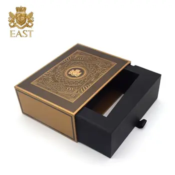 Eastbox Hardcover Custom Window Cemetery Cosmetic Perfume Box High Quality Rigid Drawer Box In Arabic Dubai