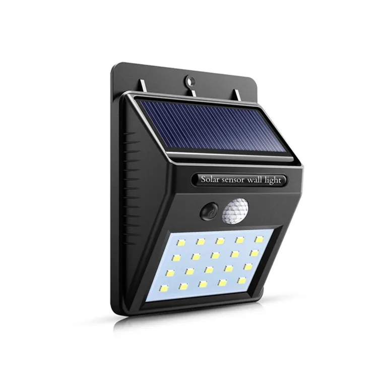 5pcs Solar Powered LED Wall Light PIR Motion Sensor Outdoor Night Light Kit B6B5 