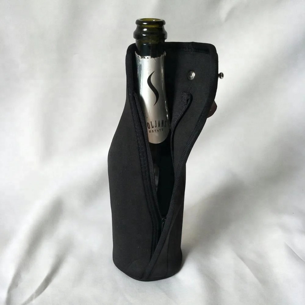 Dark Blue Neoprene cooler jacket/bag for bottle of champagne or white