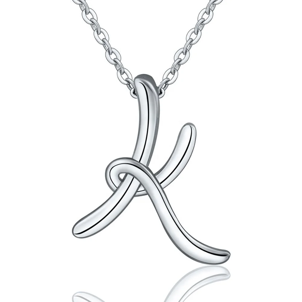 925 Sterling Silver Jewelry Letters K 