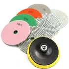 10 Hot Sale 10 Pcs 1 Set Product 100mm Wet Diamond Polishing Pads For Concrete Marble And Granite
