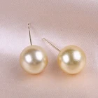 Gold White Earring Earring Manufacturer 18K Gold White South Sea Pearl Stud Earring