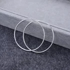Hoop Silver Hoop Earrings Fashion Jewelry Simple Plain Blank Wholesale Big Hoop Silver Earrings For Woman Girl