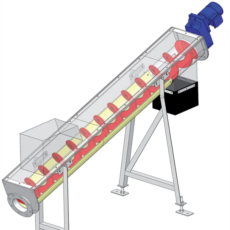 Plastic Screw Auger Conveyor With A 