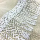 A002-0106 100% polyester embroidery lace trim with tassel