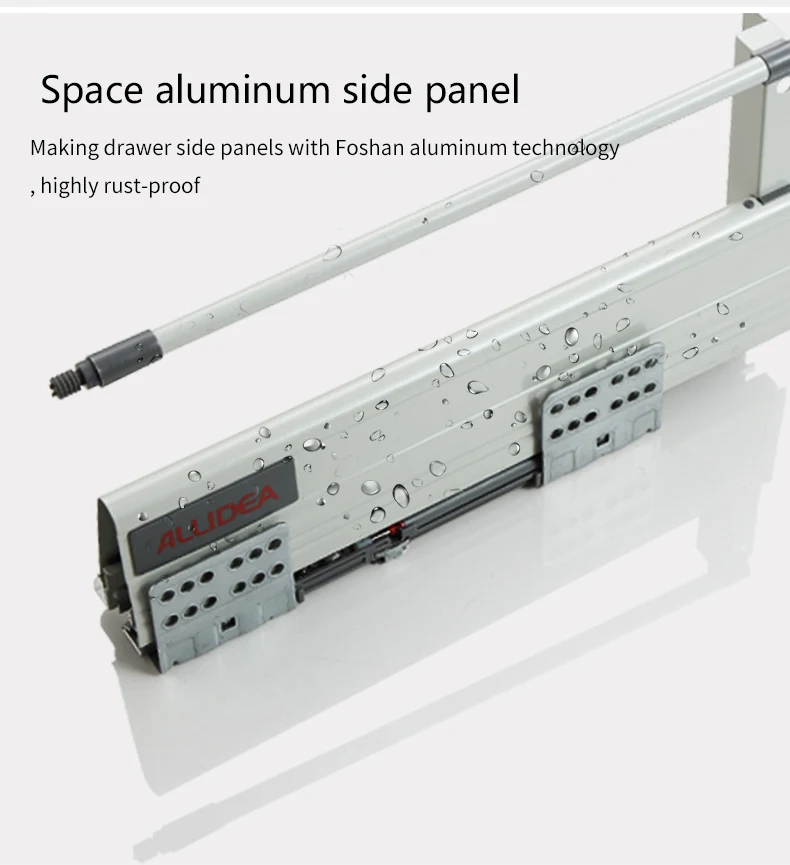 Aolisheng Hidden Telescopic Undermount Drawer Sliders Channel Soft