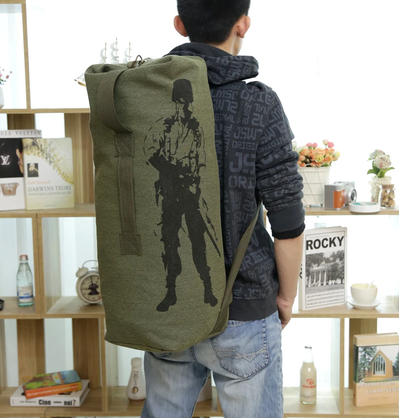 Men's Canvas Travel Bag Military 