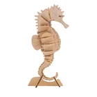 Educational Toys 3d Puzzle Educational3d DIY Sea Horse Educational Assembly Toys 3D Wooden Puzzle Animals