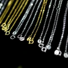 9K 14K 18K Real Gold Cable Chains Necklace Yellow Gold Rose Gold White Gold Solid Gold Link Chain