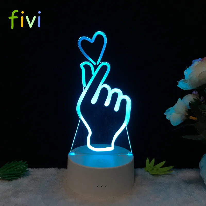 finger heart light