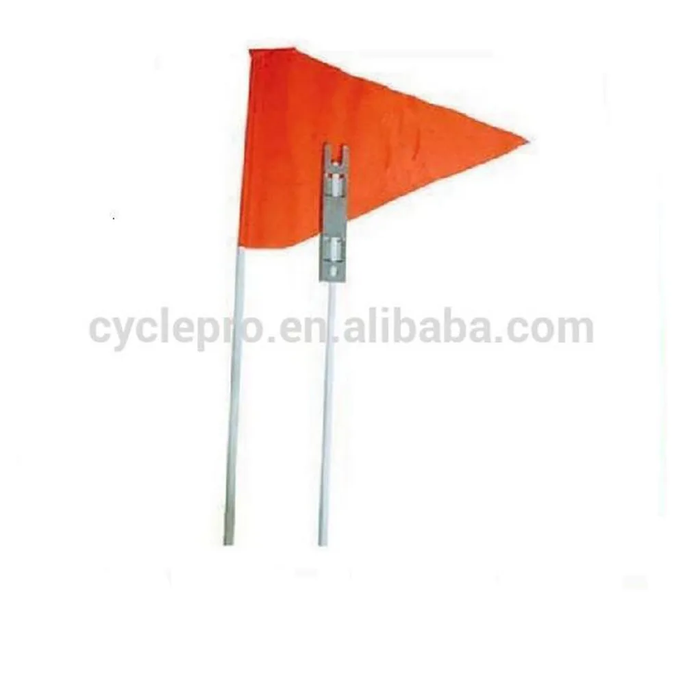 orange bicycle flag