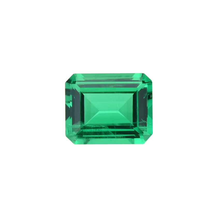 Beautiful Top Grade Quality Lab Created Emerald Radiant Shape Cut Stone Loose Gemstone 1 Pcs For Making Jewelry 3 Ct 11X8X5 mm Z-88