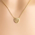 Sea Shell Newly Fashion Summer Beach Jewelry Sea Shell Pendant Necklace Dainty Scallop Shell Necklace As Present