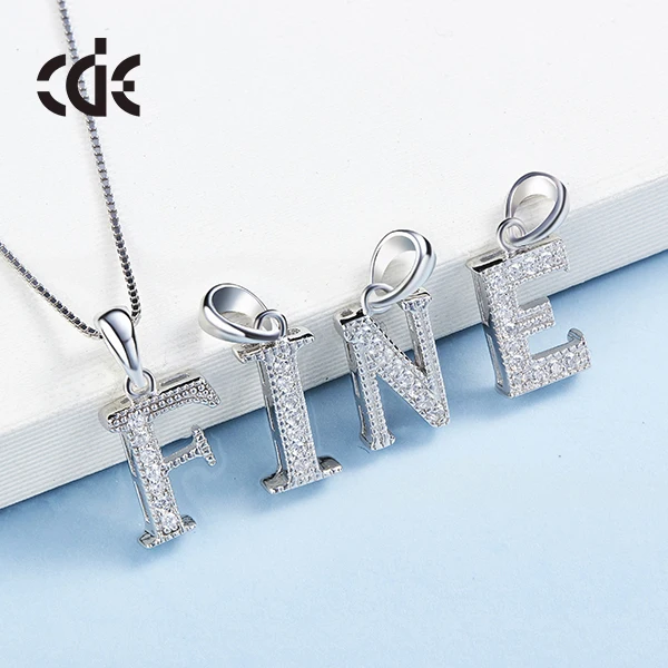CDE Jewelry 2023 Letter Necklace A B C D E F G H I J K L M N O P Q R S T U V W X Y Z 925 Sterling Silver Initial Necklace