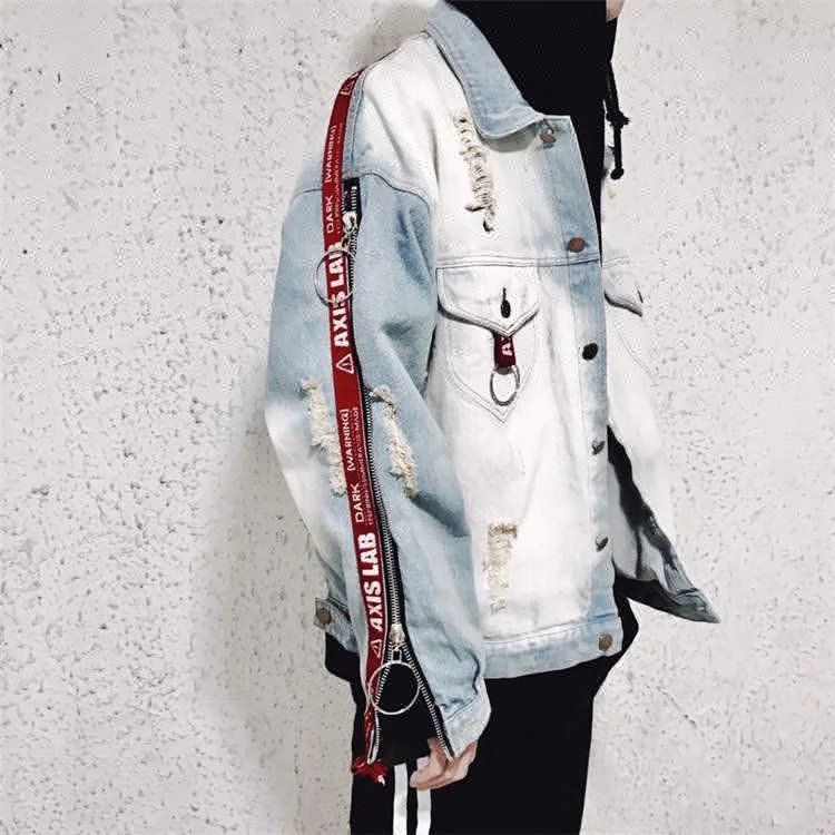 Side Stripe Denim Jacket 