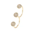 Grade Gold Cuff Ring 15404 Xuping New Arrival Top Grade Personalized Styles Double Ring Cuff With Magnet 24k Gold Plated Jewelry