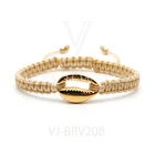 Jewelry Shell Shell DHL Free Shipping Seashell Jewelry Handmade Woven Bracelet With 18K Gold Filling Shell