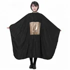 Cape Black Hair Styling Cape Customized Salon Barber Hair Cape With Window