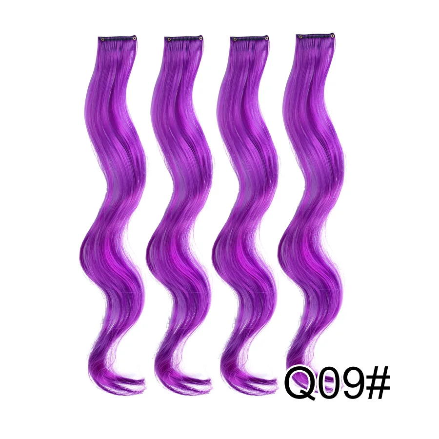 Alileader Cheap Purple Blue Blonde Color Synthetic Hair Piece Clip In Hair  Extensions - Buy Hair Clip Extensions,Hair Clip In,Hair Piece Product on  