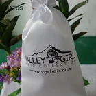 Custom Drawstring Virgin Hair Satin Bags With Logo Printing