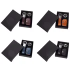 Promotional Custom Luxury Promotional Italian Genuine Leather Small Keychain With Premium Metal Keyrings