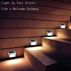 Solar Led Outdoor Outdoor Stainless Steel LED Solar Step Light Illuminates Stairs Deck Patio