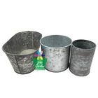 Mini Plant Mini Corrugated Galvanized Metal Nursery Flower Pots Succulent Cheap Plant Pot