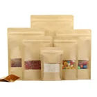 Kraft Paper Bag Manufacturer Wholesale Cheap Recycled Brown Kraft Paper Zipper Bag With Window