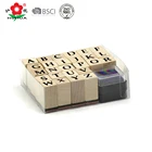 Stamps Stamp Design Stamps Mini Wooden Stamps PVC Box Packed Alphabet Stamp Set