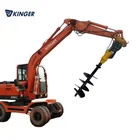 Auger For Drill New Design KINGER Hydraulic Mini Excavator Earth Auger For Sale