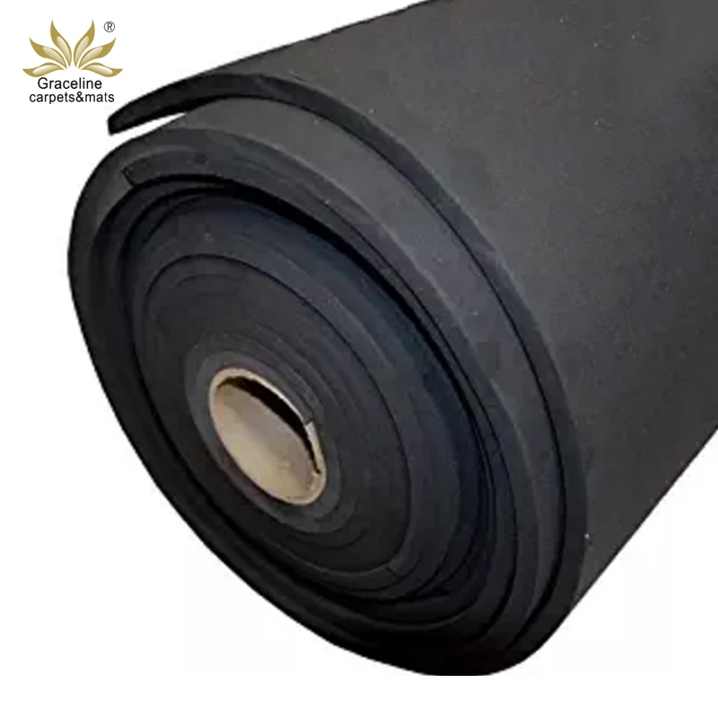 RubberCal Rubber Flooring Rolls 6mm X 4ft Wide X 8ft Long Roll Black