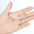Pave Jewelry Silver Beads PAS015 Heart Key Shape Cz Pave Bead Accessory Silver Charm Jewelry Accessory