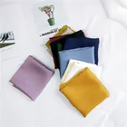 Scarf Satin Scarfs Silk Like Scarf Square Satin Hair Scarf Fashion Solid Color Neck Scarfs For Women