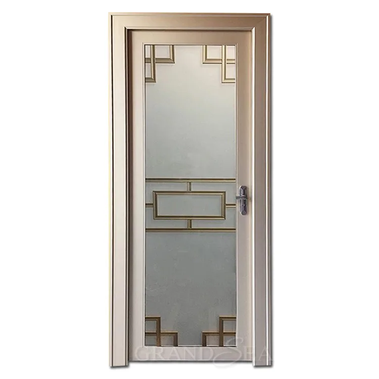 High-grade champaign gold face aluminum storage room swing glass door