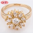 Gold Plated Stones Rings Rings For Woman Different Types American Gold Plated CZ Stones Jewelry Fashion Rings For Woman
